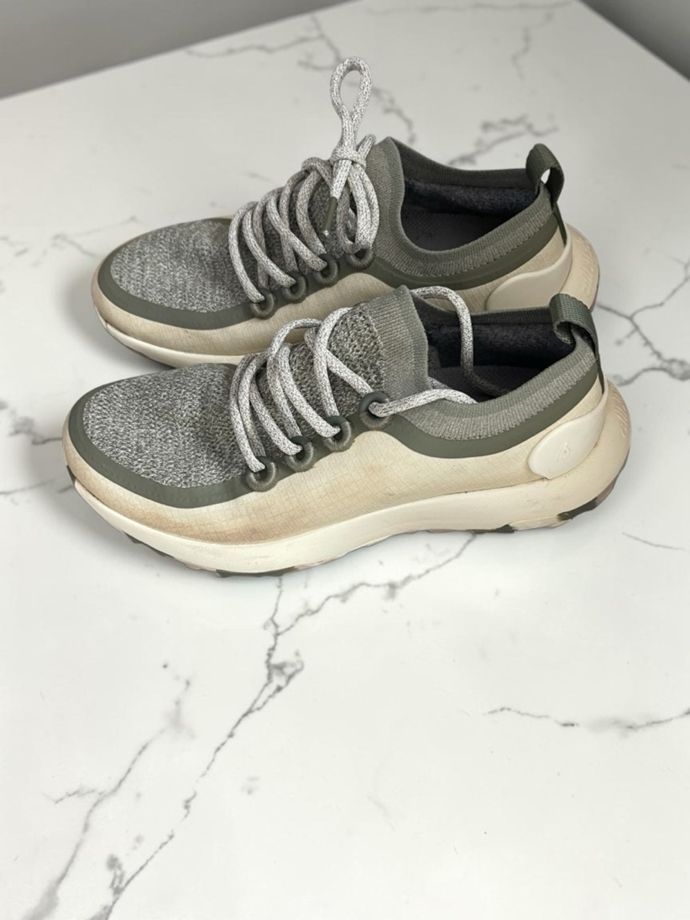 Allbirds Women’s Trail Runners Size 8.5 Stony Cream Rugged Green Sneakers - Picture 2 of 8